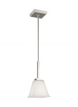 Generation Lighting 6113701EN3-962 - Ellis Harper transitional 1-light indoor dimmable ceiling hanging single pendant light in brushed ni